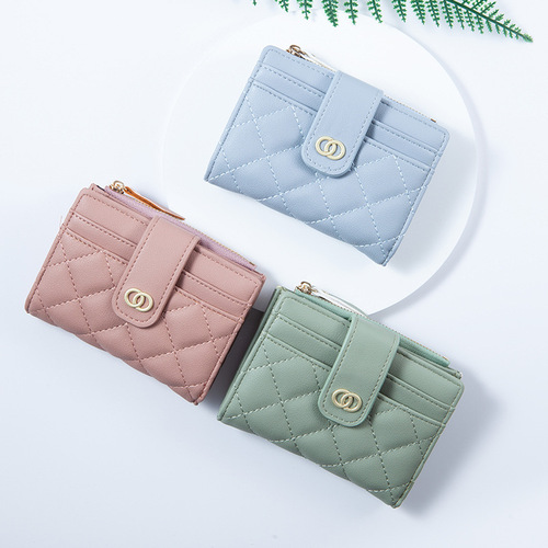 Korean style wallet women's small fragrant style embroidery thread multi-functional coin purse women's cross-border wallet wallet one piece wholesale