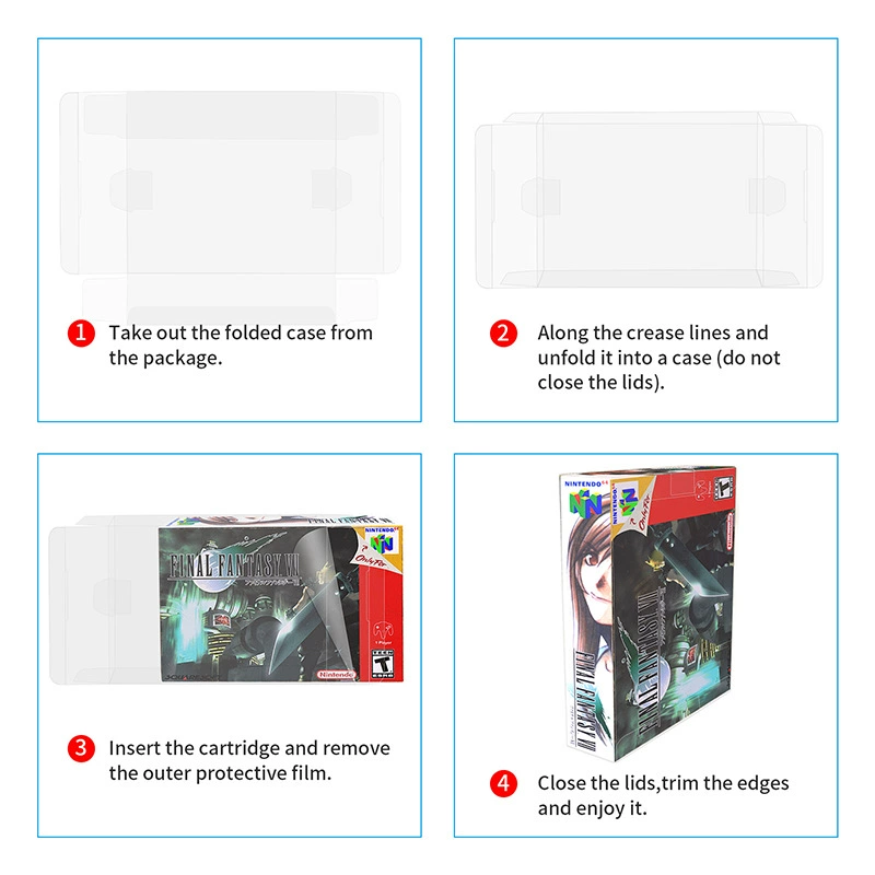 [SNES/N64 Защитная коробка для игровых карт хранение Карта Box Protector ]