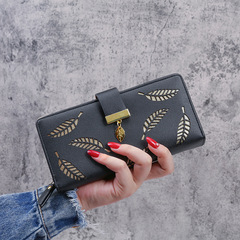 Simple long wallet women's handbag hand-carrying out-and-out coin purse anti-magnetic multi-card slot card holder hand-held small bag