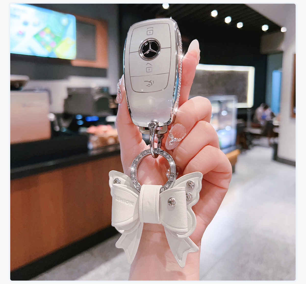 Mercedes-Benz C260L Key Cover C200L Car C-Class Glc260/300L High-End S-Class E260 Shell Gle350 Buckle