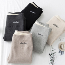 灰色打底裤女秋外穿春秋高腰螺纹弹力紧身秋冬保暖裤女瘦腿显瘦