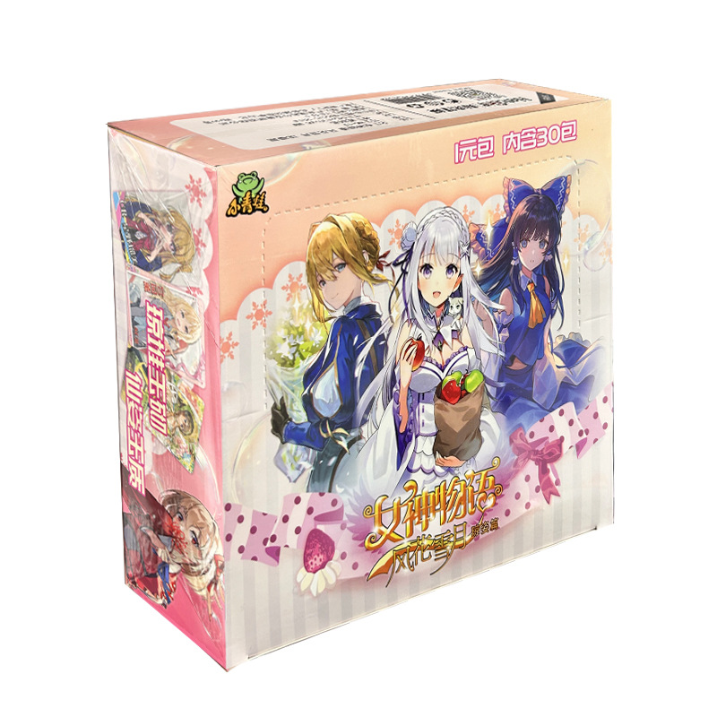 Little Frog Goddess Story 5 yuanes Pack 8 pop-up Tarjeta de cara roja pretty Girl Card anime juego periférico caja ciega