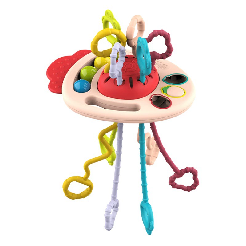 Игрушка-прорезыватель для малышей, сенсорная игрушка-тягач для развития мелкой моторики, для детей 0-1 года, развивающая игрушка для раннего обучения.
