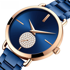 MINI FOCUS brand watch, light luxury diamond inlaid women's watch, simple sun pattern waterproof steel strap women's watch 0222L 