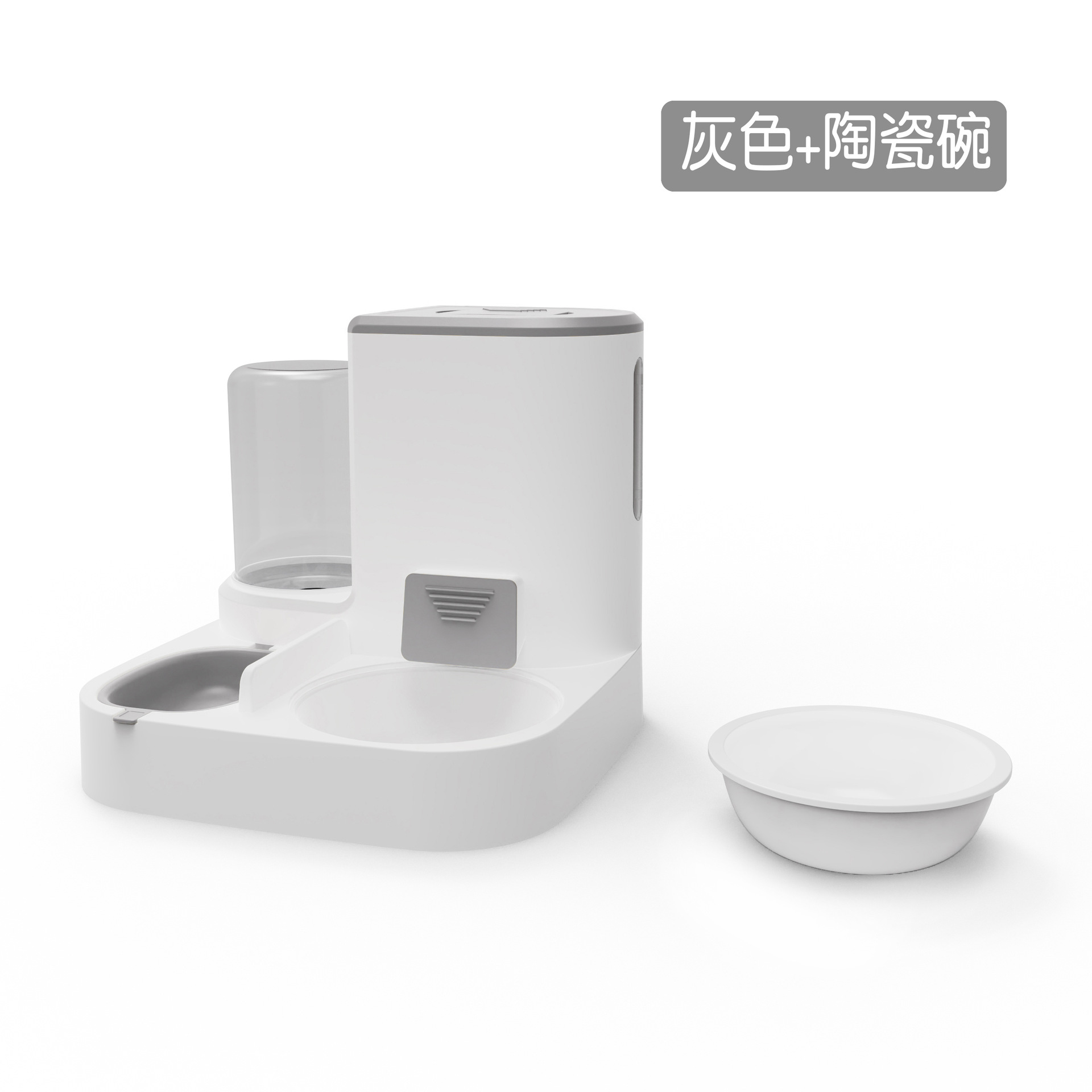 Gato de alta apariencia alimentación automática de agua alimentador integrado tazón de cerámica tazón de acero inoxidable tazón de comida para mascotas al por mayor