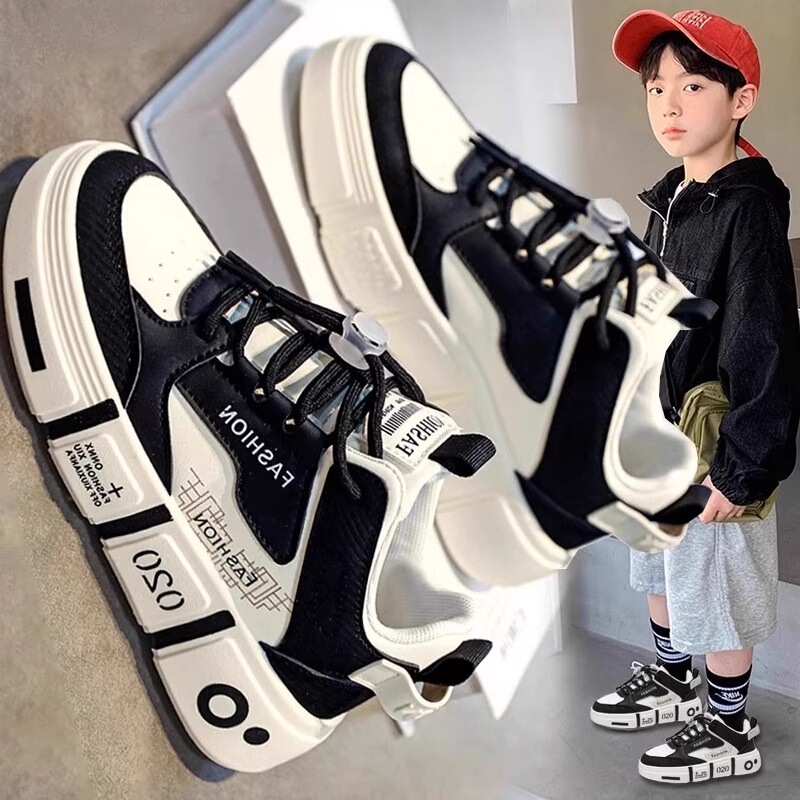 Boys' Sneakers Autumn and Winter 2025 New Kidsren's Lightweight Casual White Shoes for Middle and Large Boys Versatile Sports Shoes