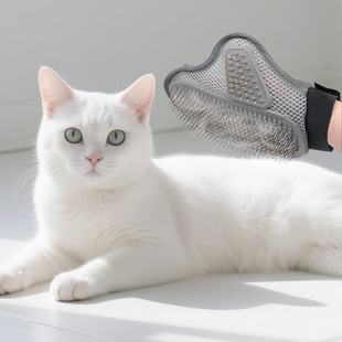 Cross-Border Cat Grooming Gloves for Bathing and Massage to Remove Floating Hair, Dog and Cat Grooming Gloves, Adjustable Mesh Hair Removal Gloves