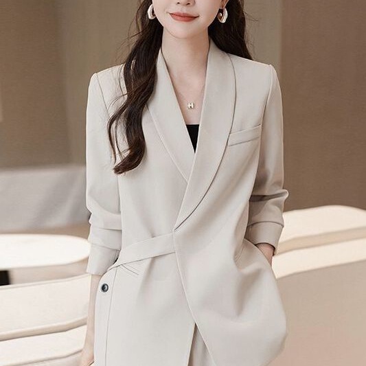 2026 Spring and Autumn High-End Fashionable Goddess Style Wide-Leg Pants Professional Suit Two-Piece Set Women's Suit Set 2026 Spring and Autumn High-End Fashionable Goddess Style Wide-Leg Pants Professional Suit Two-Piece Set Women's Suit Set