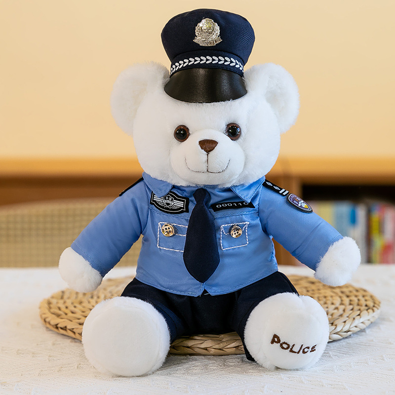 Uniforme de policía de emergencia de bomberos de policía Teddy Bear muñeca Jewel muñeca juguete de peluche regalo
