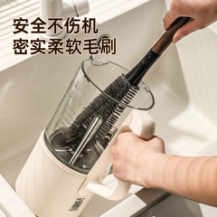 杯刷二合一洁长柄刷破壁机洗神器多功能洗杯子用不锈钢刷子牙杯刷