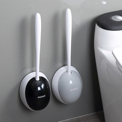 Yikeke No Dead Corner Toilet Brush Household Wall-mounted Creative Bathroom Silicone Squat Toilet Brush Set