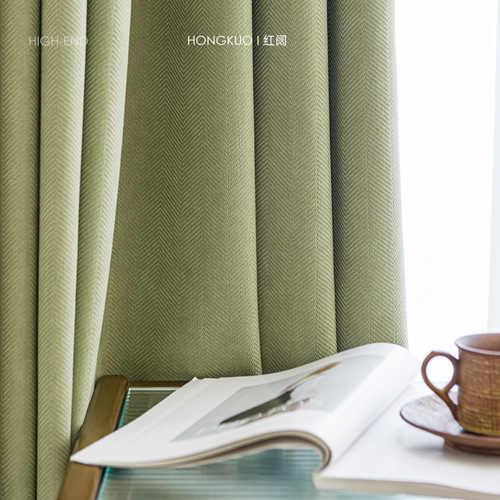 Send the finished product of thickening blackout curtains with Turkish jacquard Shiraz pattern in red and wide stripes for bedroom and living room 