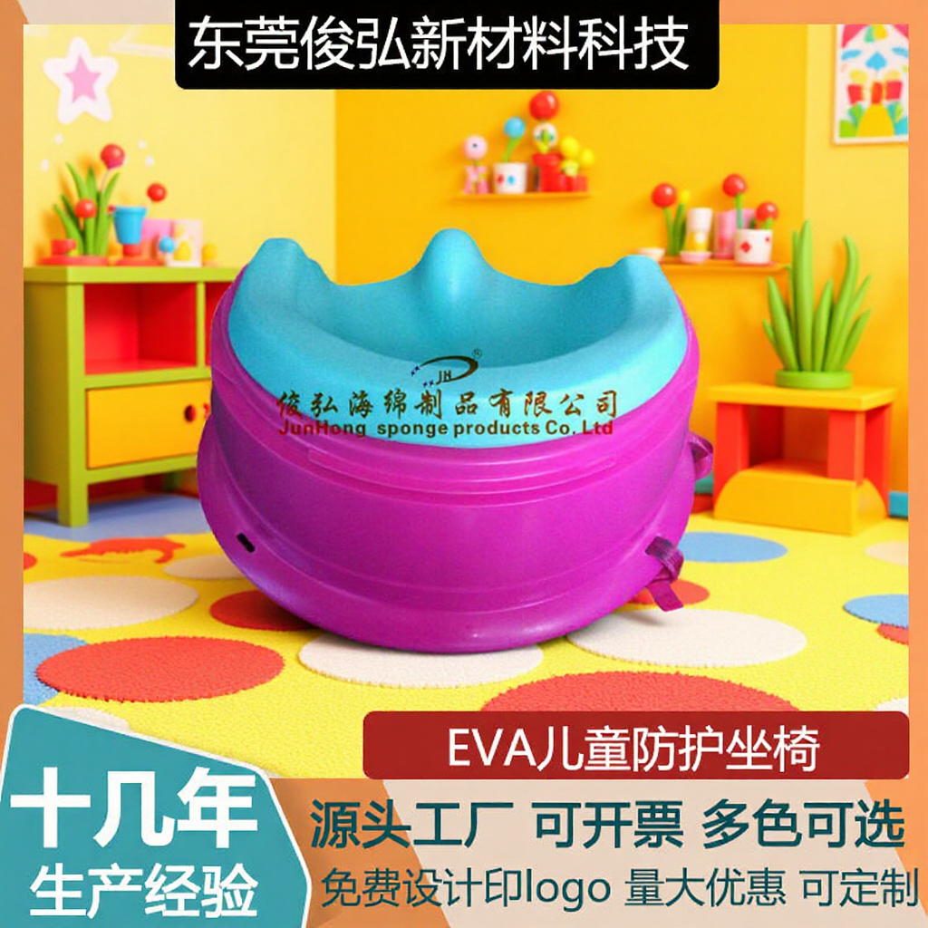 eva射出一体成型eva注塑防震耐磨pu发泡异形儿童座垫耐磨防震