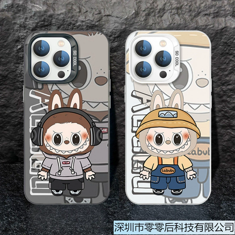 Применение Apple 13/14/15promax милый мультяшный пара Huawei OPPO Apple маленький Labubu