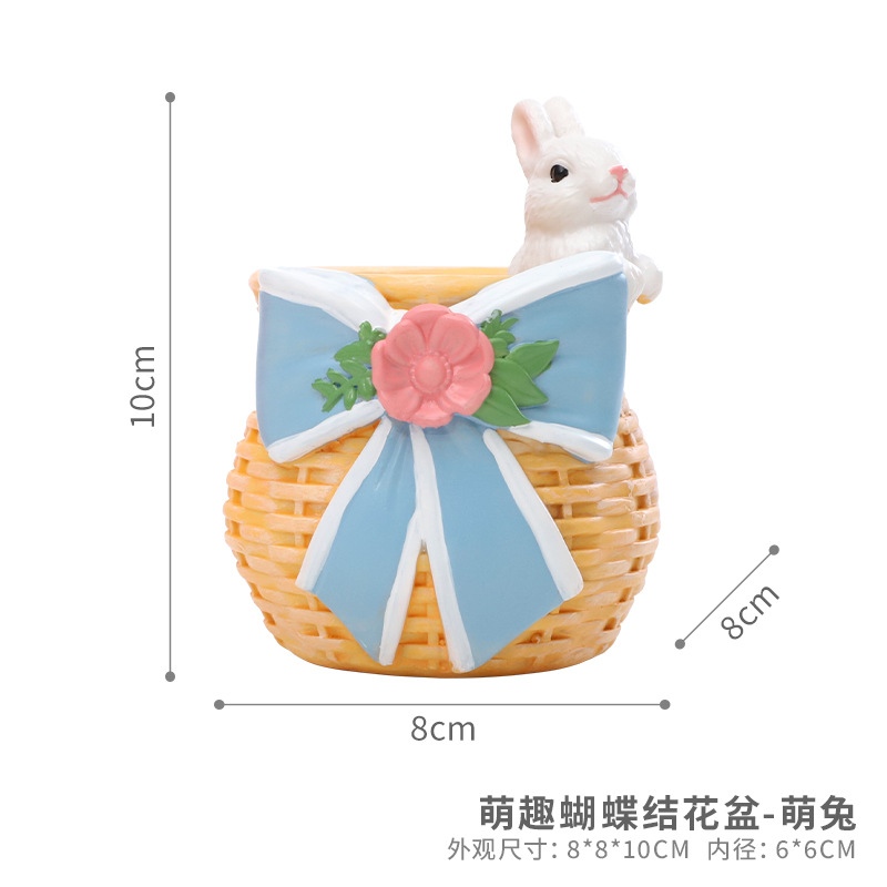 Chậu cây mọng nước phong cách đồng quê resin, chậu mini để bàn, trang trí sân vườn và nhà (RG-232)