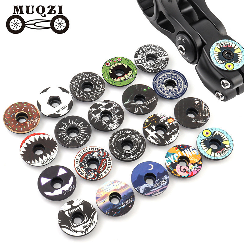 MUQZI mountain bike front fork top cap, handlebar stem aluminum alloy cover, bicycle headset cover MUQZI mountain bike front fork top cap, handlebar stem aluminum alloy cover, bicycle headset cover