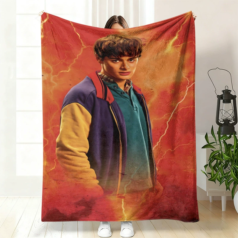 Плюшевая флисовая плед-одеяло BylerCP (в стиле Stranger Things), мягкий для отдыха, 70×100–150×200 см