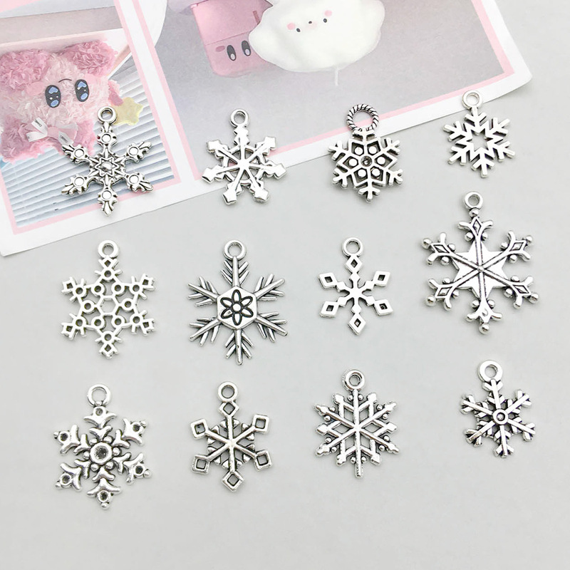1 new ancient silver alloy snowflake series simulation hollow snowflake pendant pendant diy accessories 1 new ancient silver alloy snowflake series simulation hollow snowflake pendant pendant diy accessories