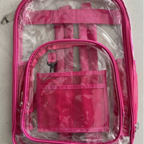Mochila transparente impermeable de PVC para viajes, mochila escolar de gran capacidad para estudiantes, mochila infantil, venta al por mayor