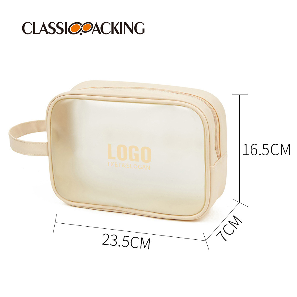 Simple ins transparente bolsa de cosméticos esmerilado PVC baño natación cuidado de la piel bolsa de almacenamiento de gran capacidad bolsa de lavado portátil