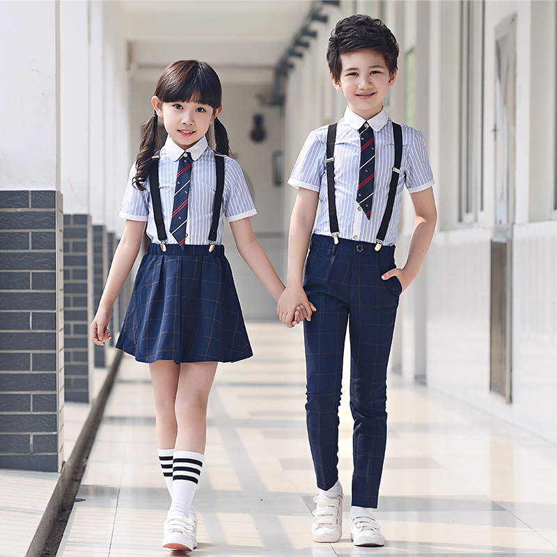 Nuevo uniforme escolar de jardín de infantes para niños foto de graduación 61 uniforme de rendimiento de coro uniforme de clase de estudiante de escuela primaria traje de falda de Liga