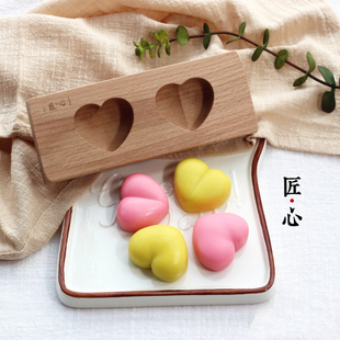 Traditional Handmade Mini Cartoon Pasta Mung Bean Pastry Pumpkin Cake Snow Skin Mooncake Mold Solid Wood Clip