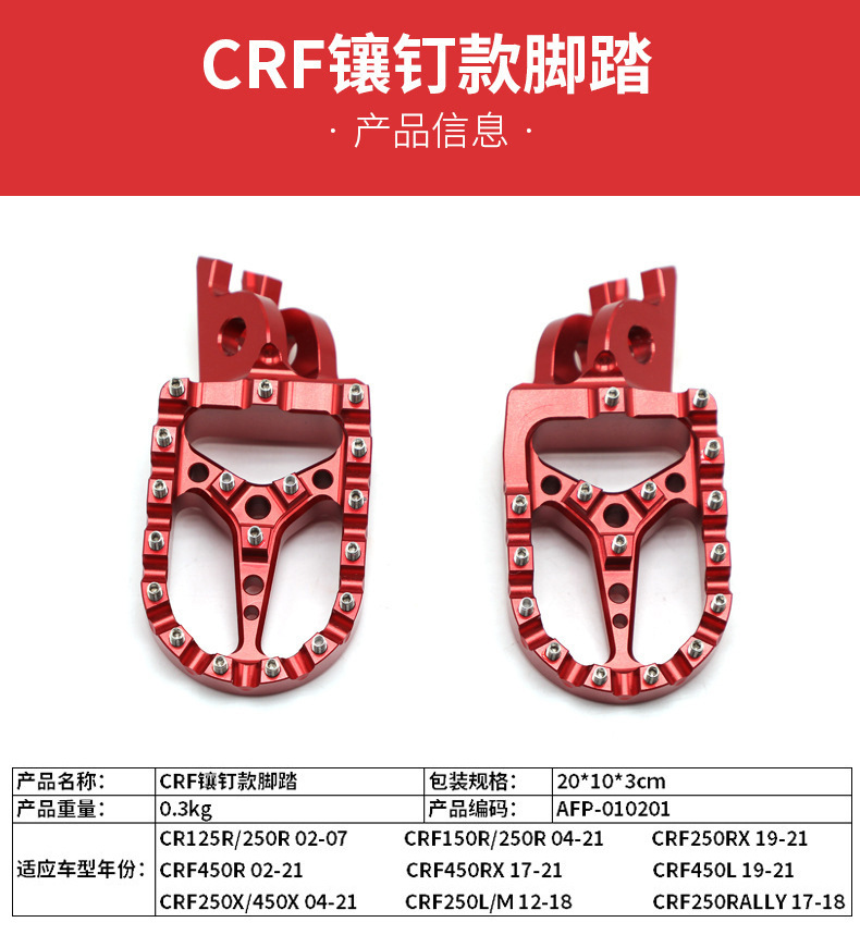 CRF镶钉脚踏