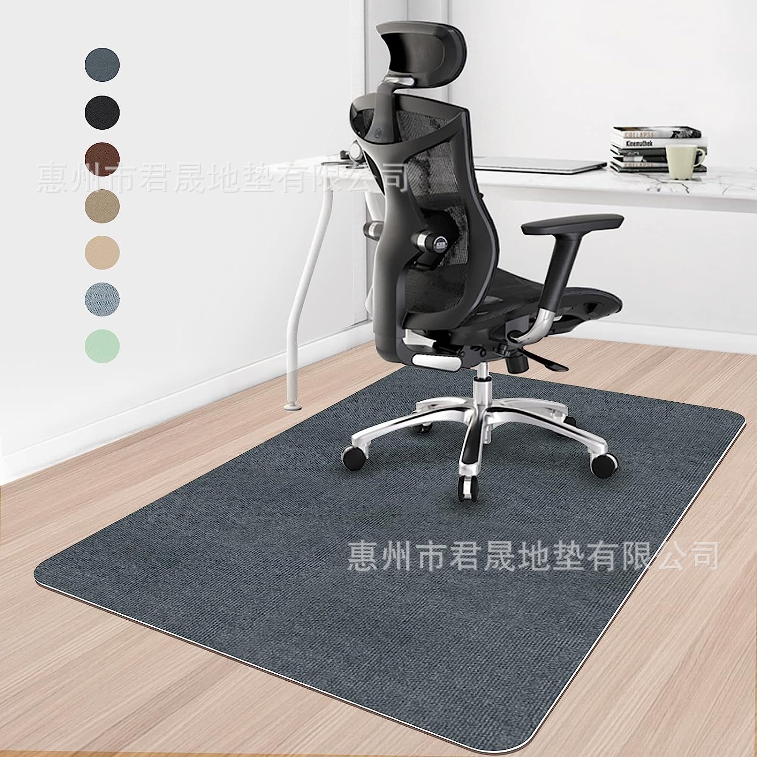 국경 간 아마존 의자 바닥 매트 카펫 페이스트 접착제가없는 자체 접착 비 슬립 음소거 tpr 책상 회전 의자 매트
