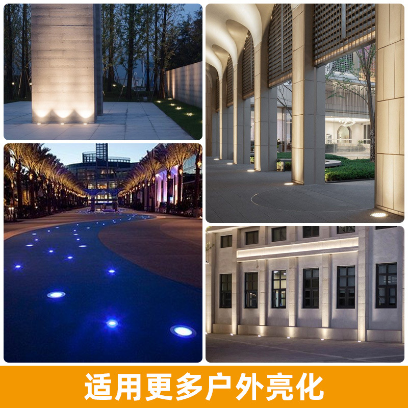 lámpara enterrada al aire libre led lámpara enterrada impermeable ultra delgada incrustada cuadrada lámpara de reflector jardín decoración de jardín inyección enterrada