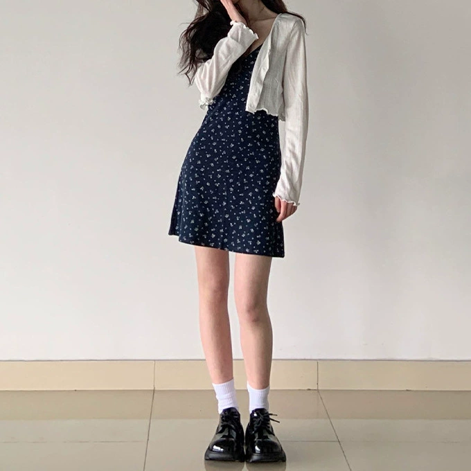 Весенний костюм с цветочным срезом платье женское лето 2025 новый маленький парень пляжная праздничная юбка