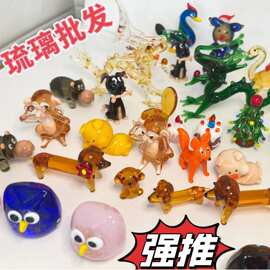 摆摊过年龙年灯工工艺品迷你动物摆件批发手工抖 音狗猴马
