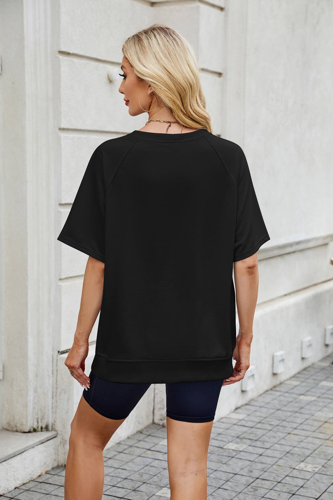 281g Weight Half Sleeve Sleeve Length Pullovers Placket Type Regular Sleeve Sleeve Type Rayon, Polyester Fabric Type Regular Top Length T-shirt Tops Type Casual, Daily Occasion Round Neck Neckline Loose Fit Type Solid Color Pattern Summer, Spring Season Women's Gender Basic Style Wholesale Women's Basic Solid Color Half Sleeve T-Shirts 34