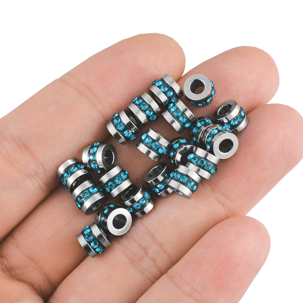 Smooth Embellishment 20 PCS/Package Stainless Steel Rhinestones Round Beads