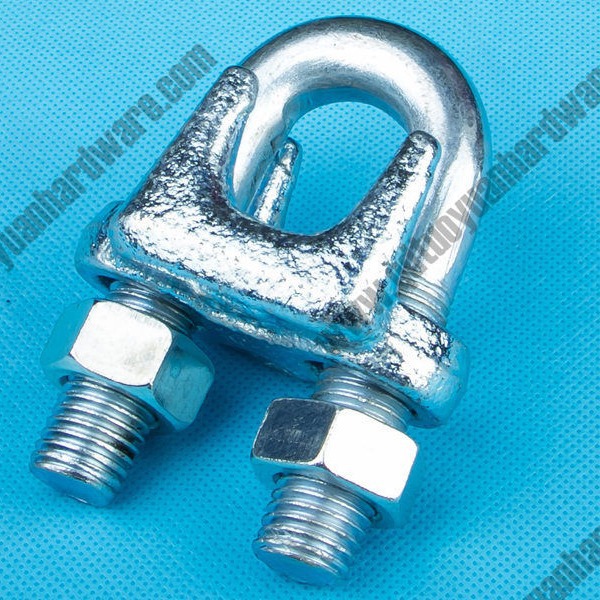 供应钢丝绳A型镀锌玛钢卡头 钢丝绳夹头 卡扣 厂家自产 规格齐全