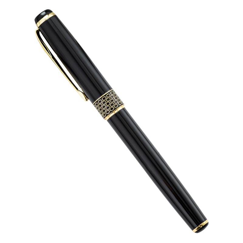 Metal pluma de gel de negocios impresión pluma firma negro al por mayor papelería suministros de oficina fábrica al por mayor pluma de metal