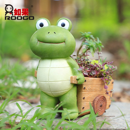 Original cartoon courtyard balcony panda resin large flower pot micro landscape gardening succulent potted decorative flower pot flower pot