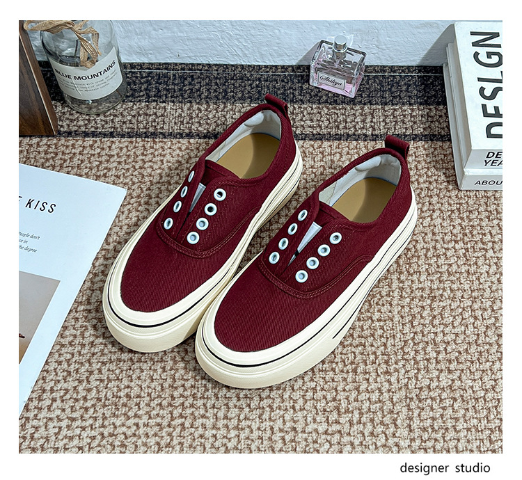 Women’s Retro Casual Flat Shoes Thick-soled Versatile College Style_voghion.com