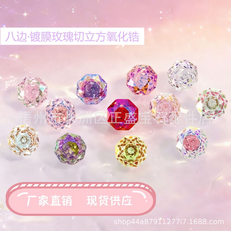 Directly Supplied from Wuzhou, 6/8mm Trendy Plated Rose-Cut Zircon Loose Stones, High-Quality Jewelry in Stock Directly Supplied from Wuzhou, 6/8mm Trendy Plated Rose-Cut Zircon Loose Stones, High-Quality Jewelry in Stock