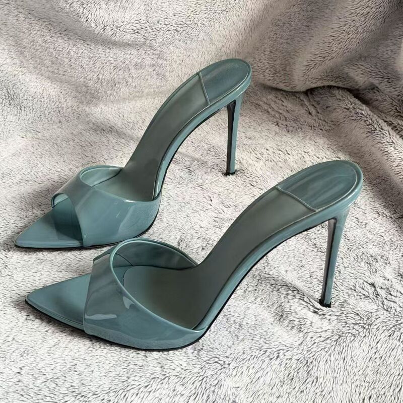 Chuyuji Pointed Toe Open-Toe Stiletto Heels 2026 New Model One-Strap Slippers for Outdoor Wear, Fashionable and Versatile, Brightening Sandals Chuyuji Pointed Toe Open-Toe Stiletto Heels 2026 New Model One-Strap Slippers for Outdoor Wear, Fashionable and Versatile, Brightening Sandals