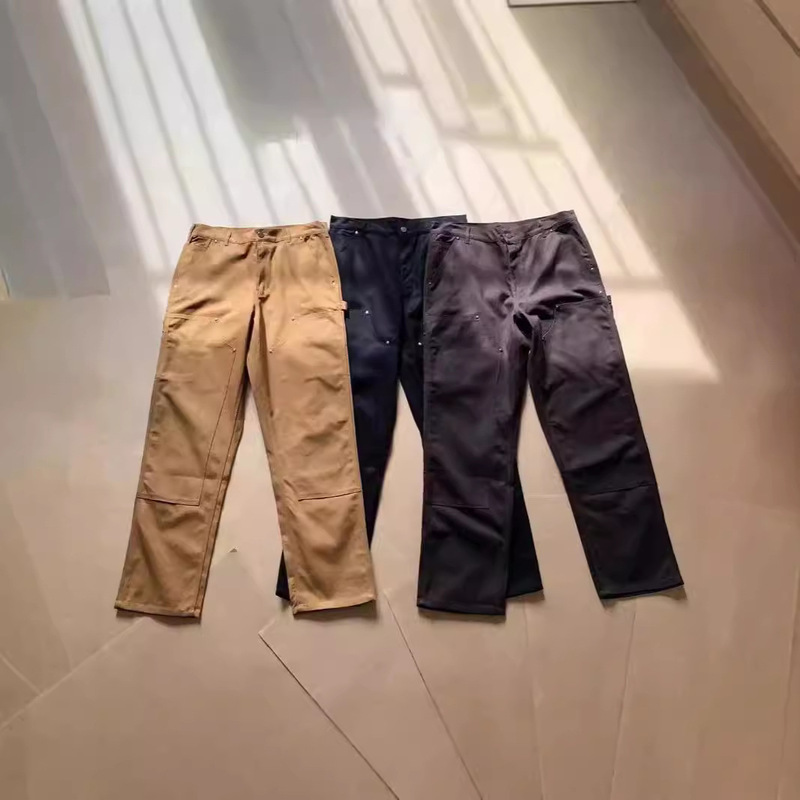 Vibe God Pants B01 Kahabin Canvas Tooling Logging Double Knee Tooling Casual Pants Men's and Women's Loose Pants Vibe God Pants B01 Kahabin Canvas Tooling Logging Double Knee Tooling Casual Pants Men's and Women's Loose Pants
