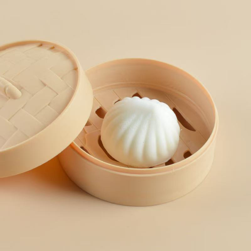 Squishy慢回弹仿真包子小笼包钥匙扣挂件捏捏乐解压小玩具批发