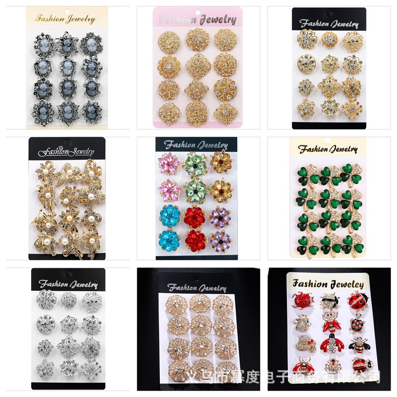 Card alloy combination suit brooch cross-border foreign trade for pins hot explosions corsage factory direct in stock