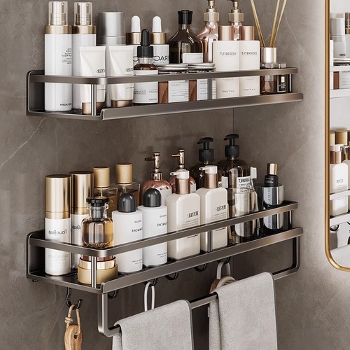 Bathroom shelf and towel rack integrated bathroom washbasin toilet washroom restroom no drilling bathroom storage rack