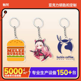 定制创意批发挂件可爱礼品创意透明diy双面卡通动漫亚克力钥匙扣