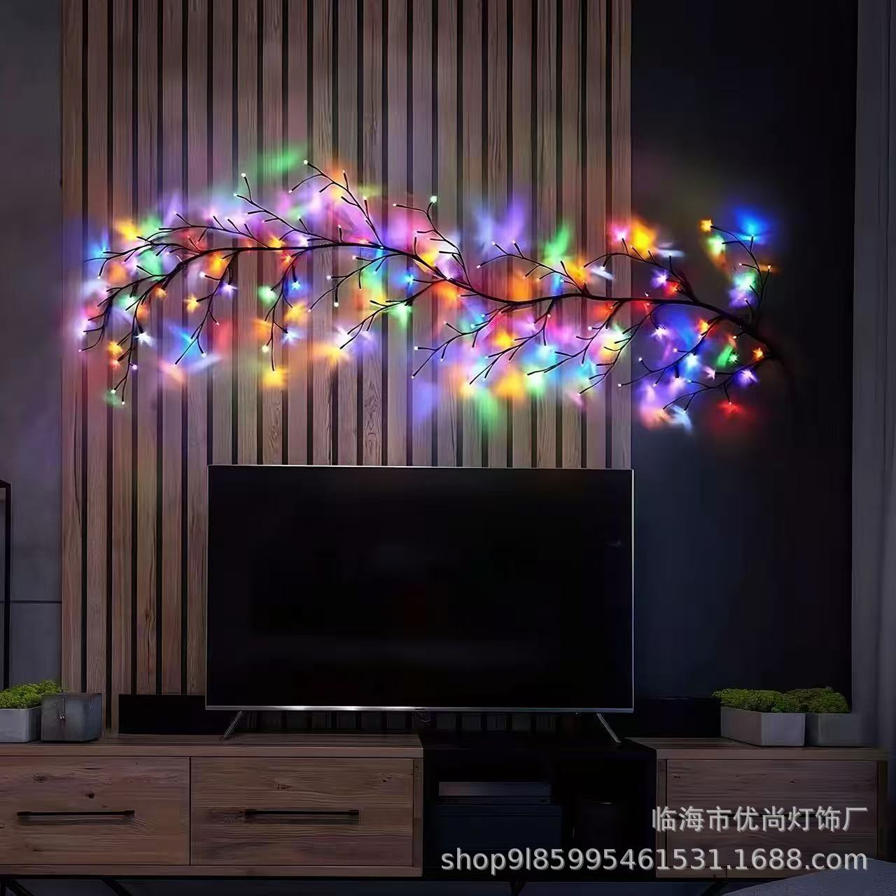 Lámpara de ratán LED lámpara de rama de bola lámpara de decoración de vacaciones de Navidad lámpara de estilo sala de estar dormitorio cadena de luz especial transfronteriza