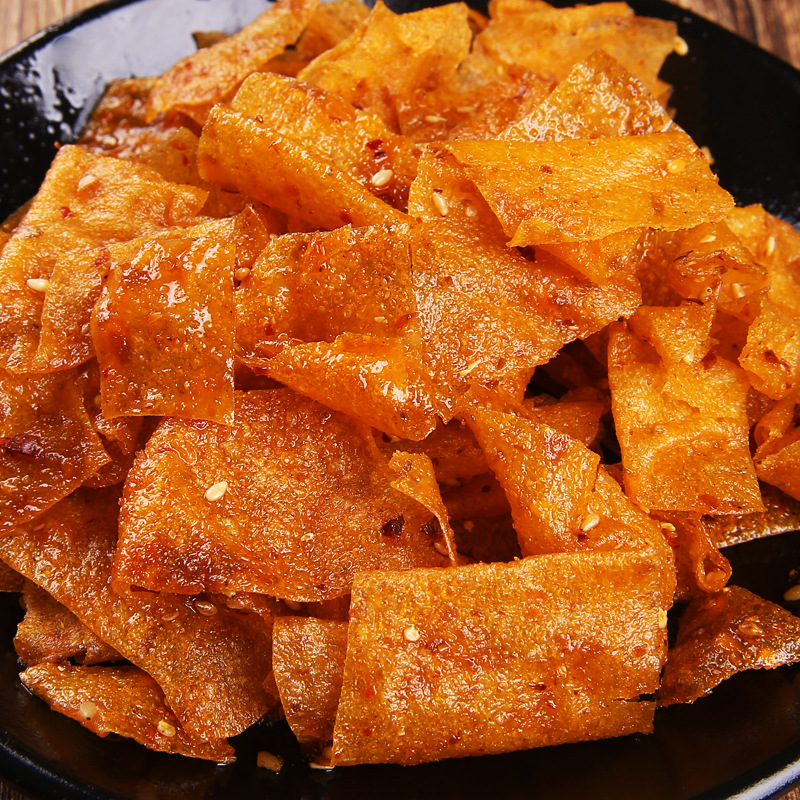 Spicy Year Flowers, Famous Spicy Skin, Spicy Slices, Spicy Bean Skin, Spicy Flavor, Office Leisure Snack, New Year Snacks