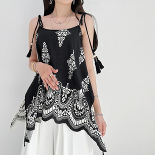 Multiplication Korean Dongdaemun Popular Women's Camisole Color-Blocking Camisole Top Layering