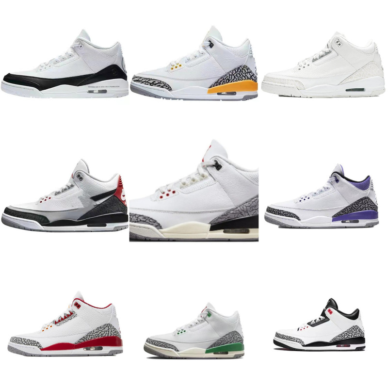 Putian Shoe Factory Cross-Border Direct Supply Aj3 Fujiwara Hiroshi White Cement Black Warrior White Cat Cardinal Joe 3 Men's and Women's Basketball Shoes