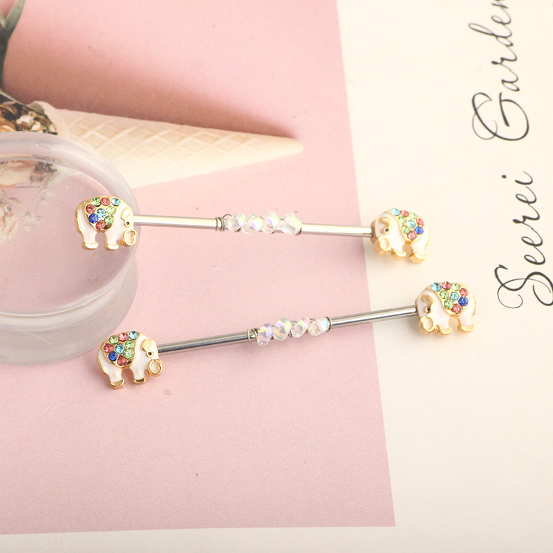 316L Titanium Steel Exaggerated Lady Ear Bone Nail Punk Wind Retro Long Earring detail image 17