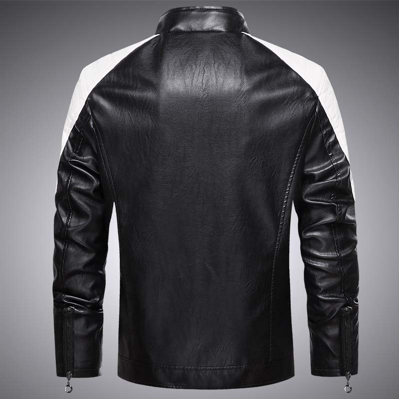 Comercio exterior spot nuevo 2024 primavera chaqueta de cuero de hombre moda de cuello de pie chaqueta de cuero PU casual chaqueta chaqueta de hombre